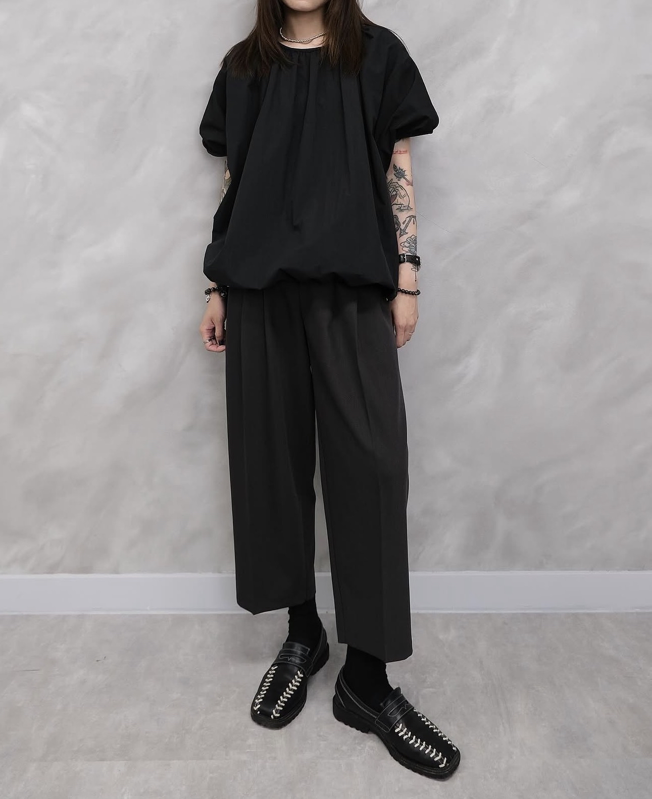 Fluid Pleated Wide Trousers #pt18