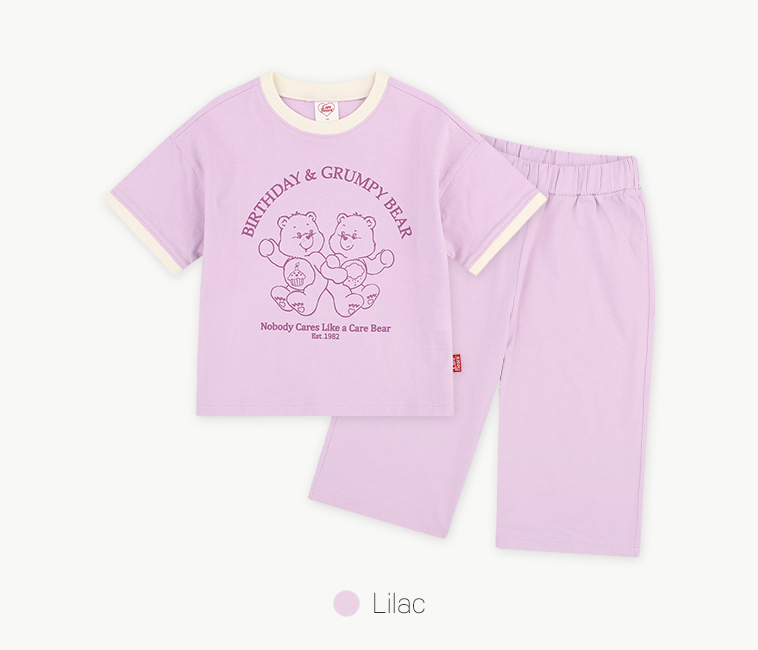 ☀️預訂 韓國直送☀️🇰🇷正版Care Bears兩色生日暴躁小熊印花七分上下套裝