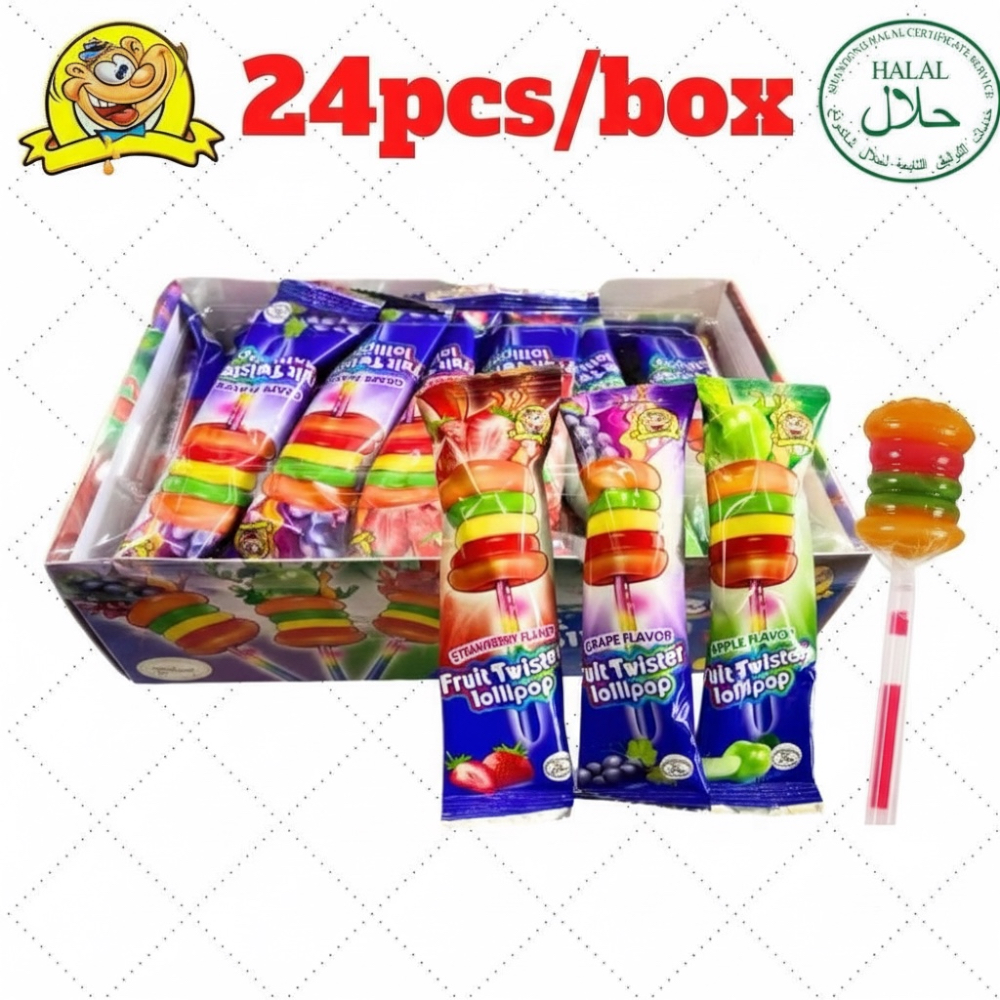 Fruit Twister Lollipop fruits flavour 24pcs