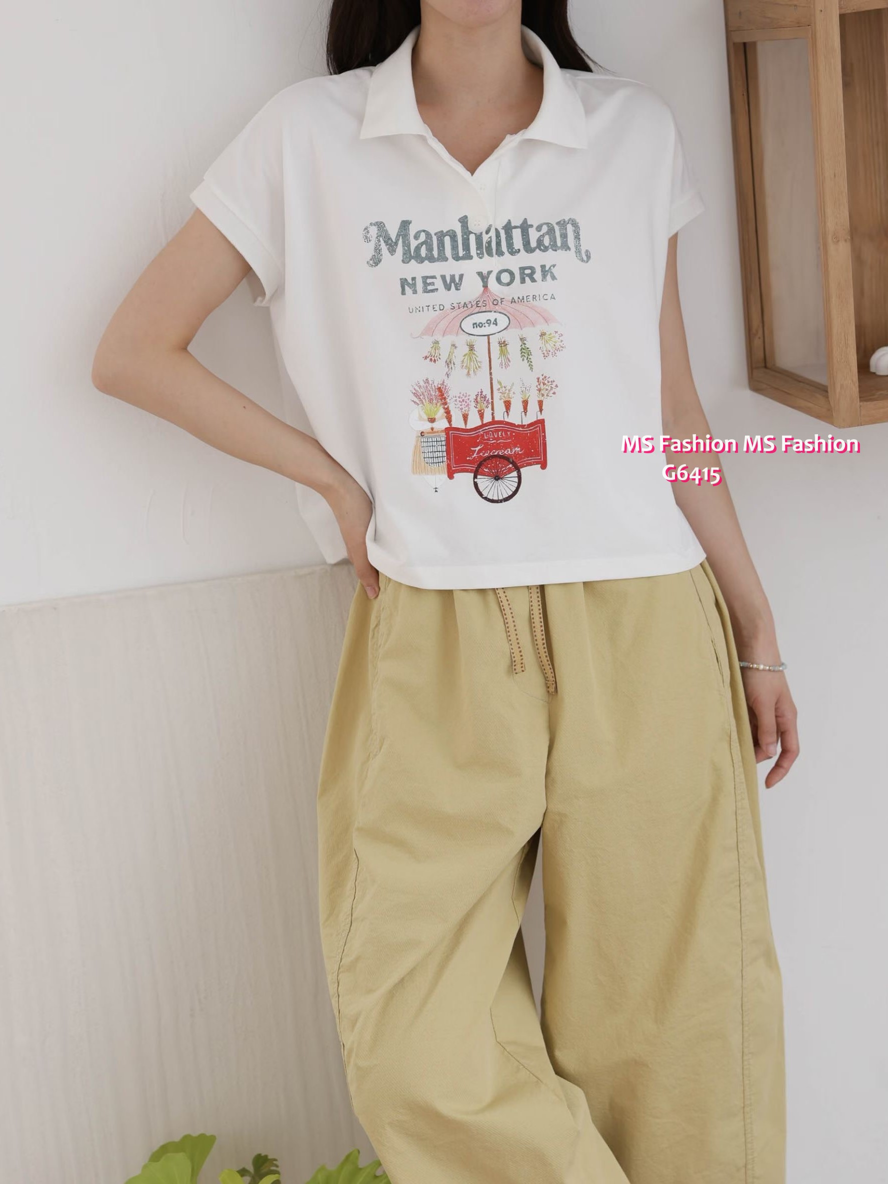G6415 靚print polo恤