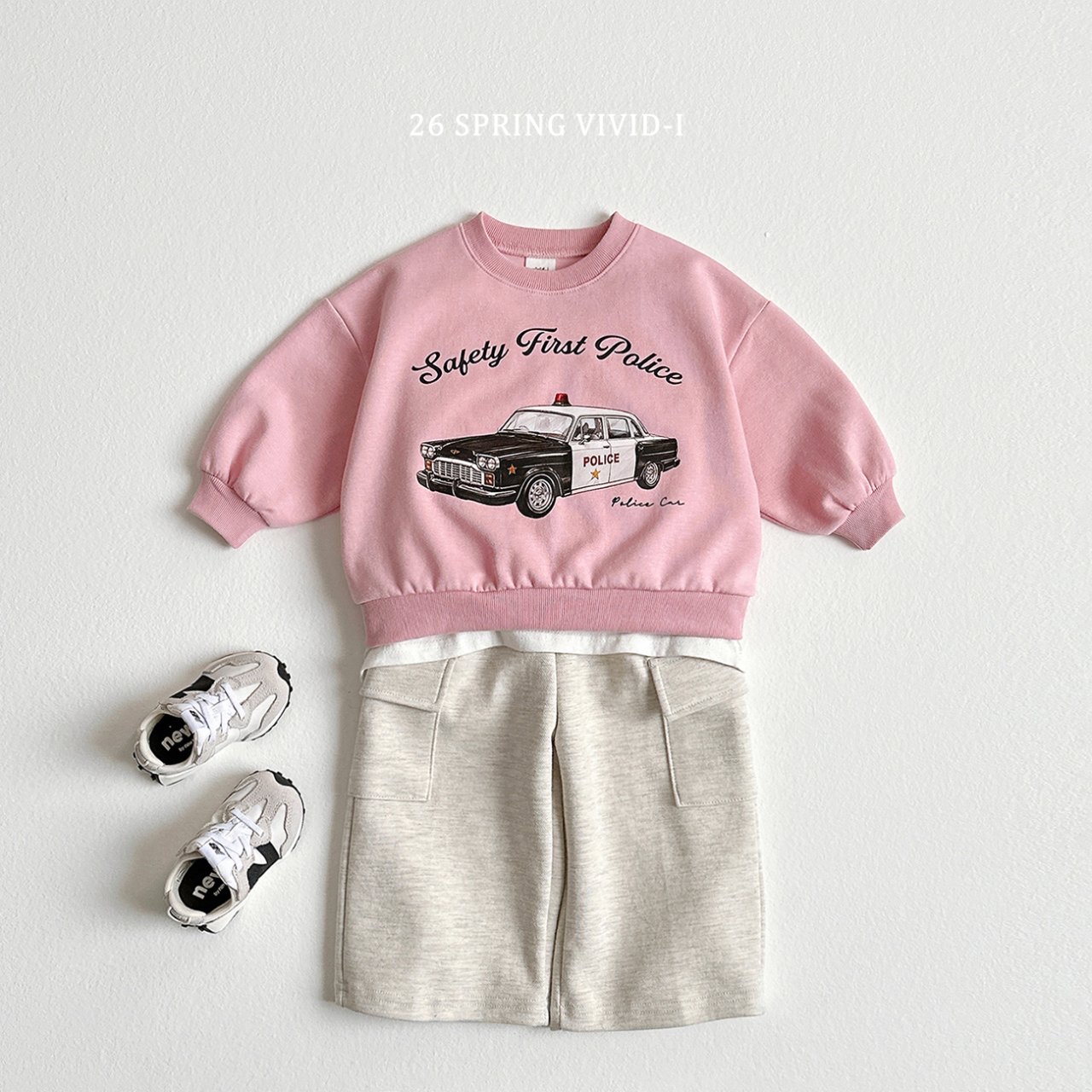 🌸預訂 韓國直送🌸🇰🇷VIVIDI三色車車印花寬鬆衛衣