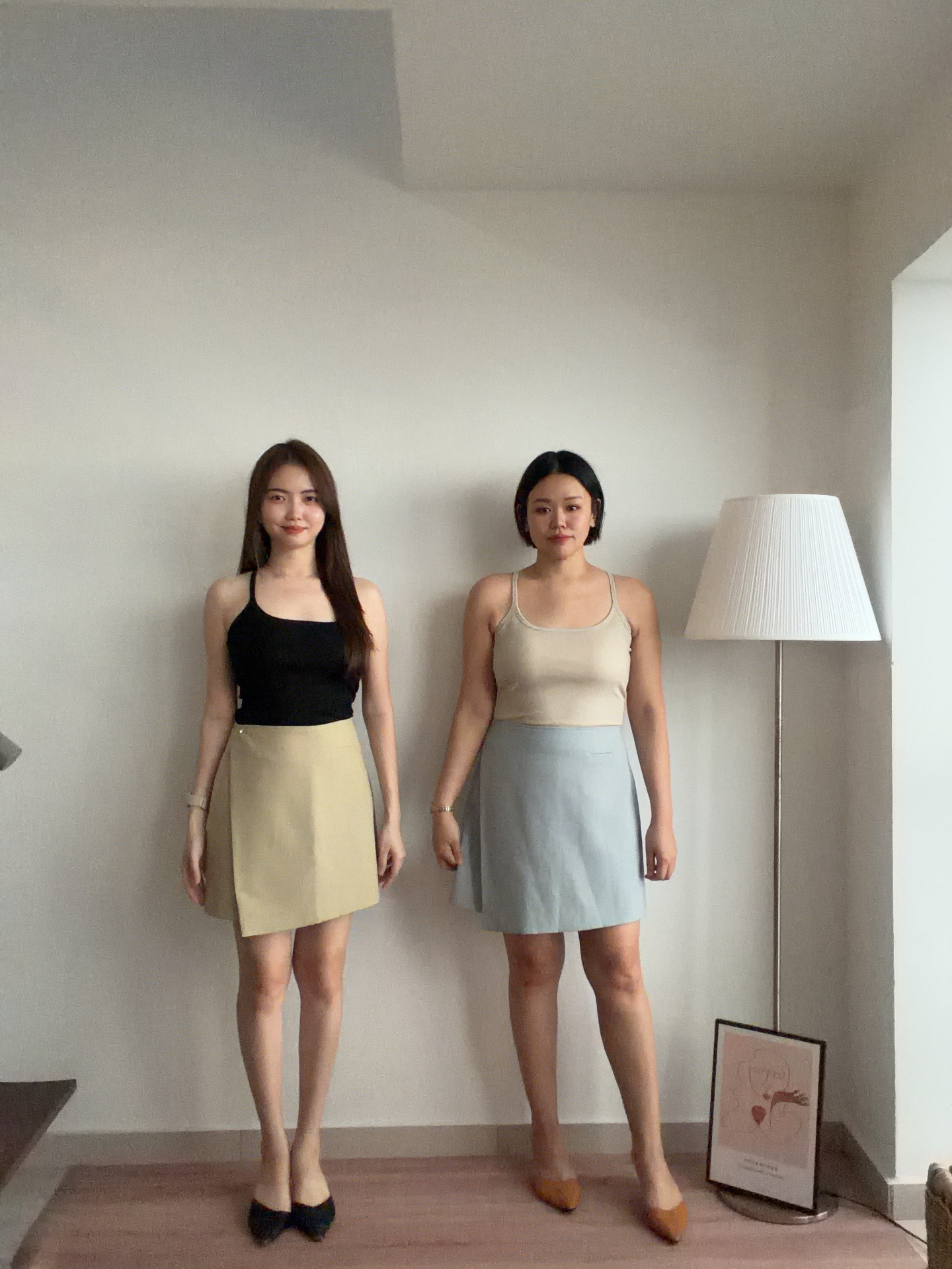 S2050 A Line Skort - Khaki & Blue