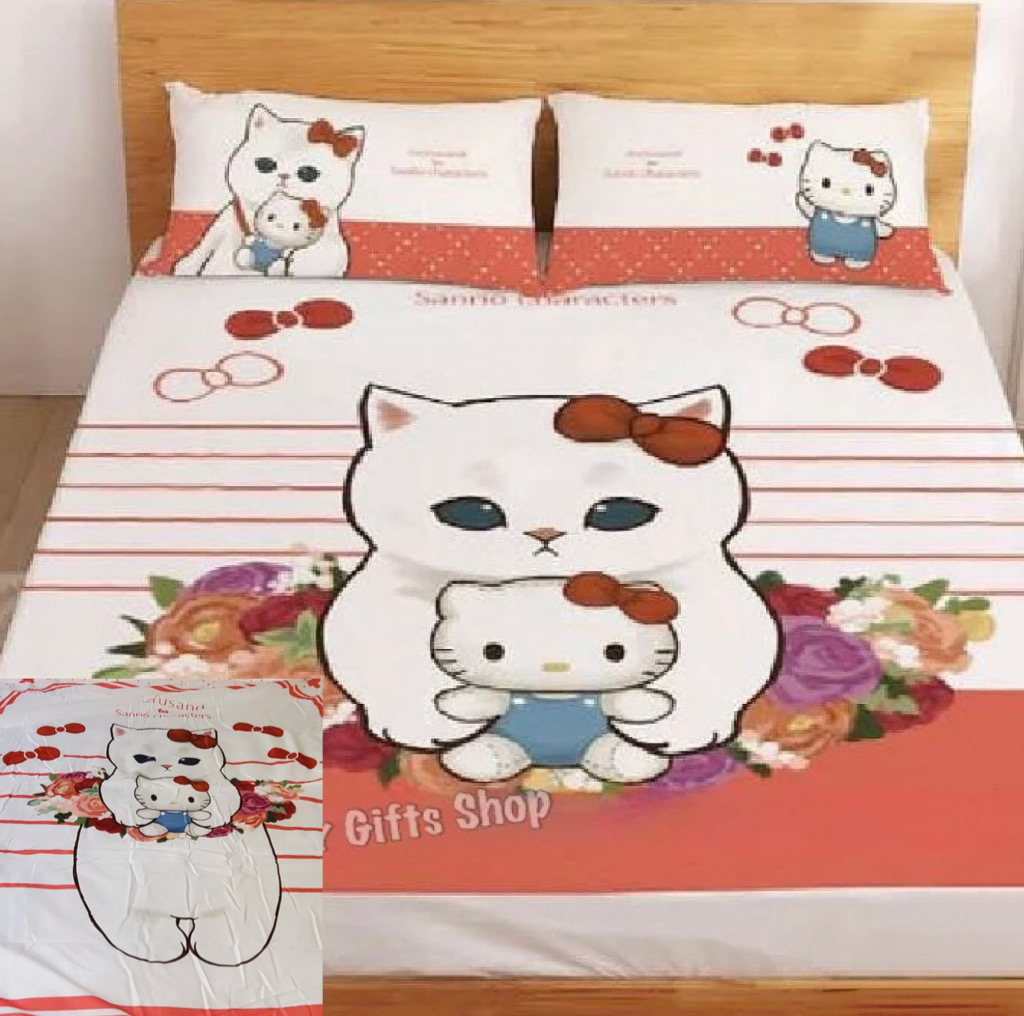 🇹🇼台灣超商限定 Mofusand x Hello Kitty 床上用品系列