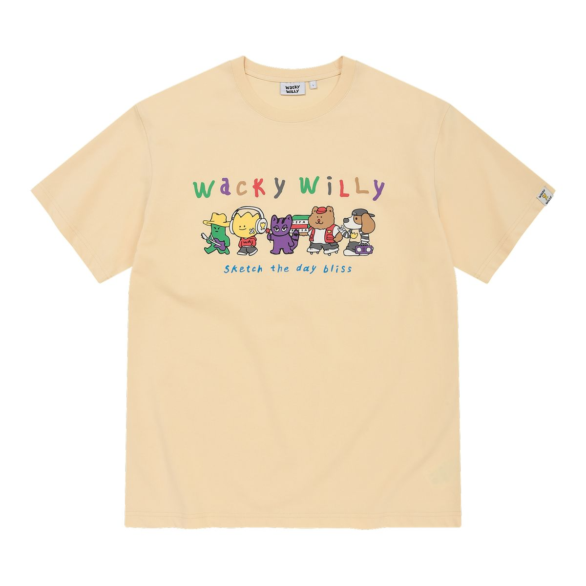 [Wacky Willy] Kiki Friends Graphic Short-Sleeve T-Shirt (3色)