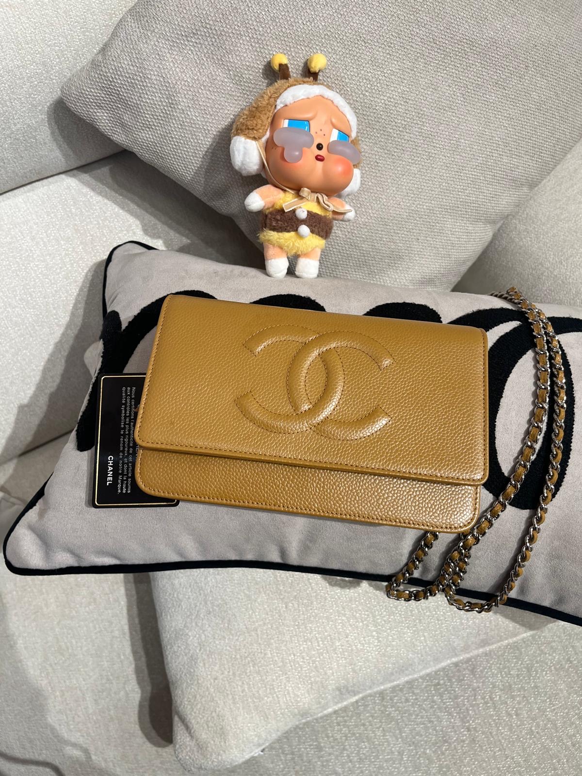 Chanel wallet on chain 荔枝牛皮 100%Authentic ,99%new閑置品  ✅17CARD✅盒 