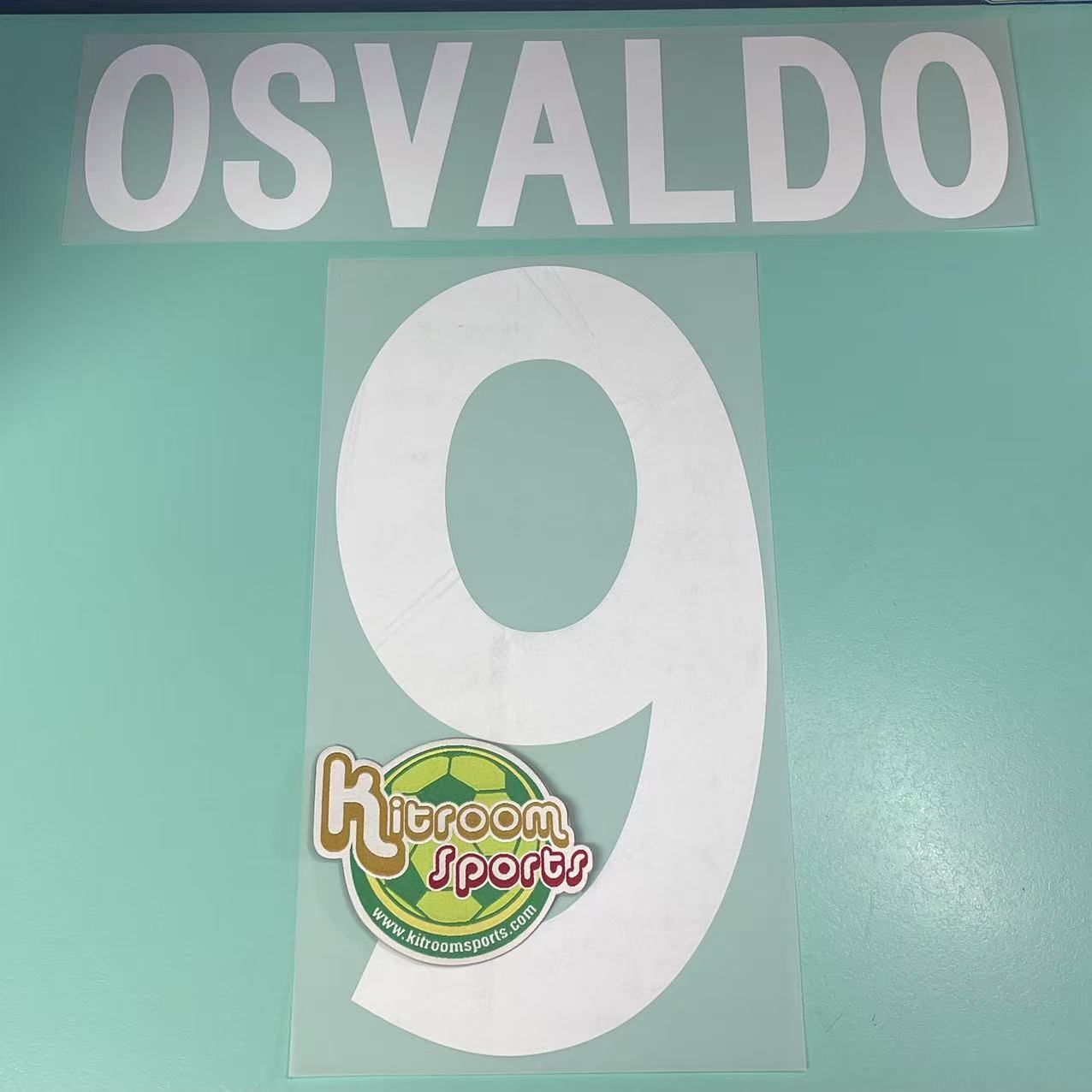 2012-13 Roma Home Nameset #9 OSVALDO