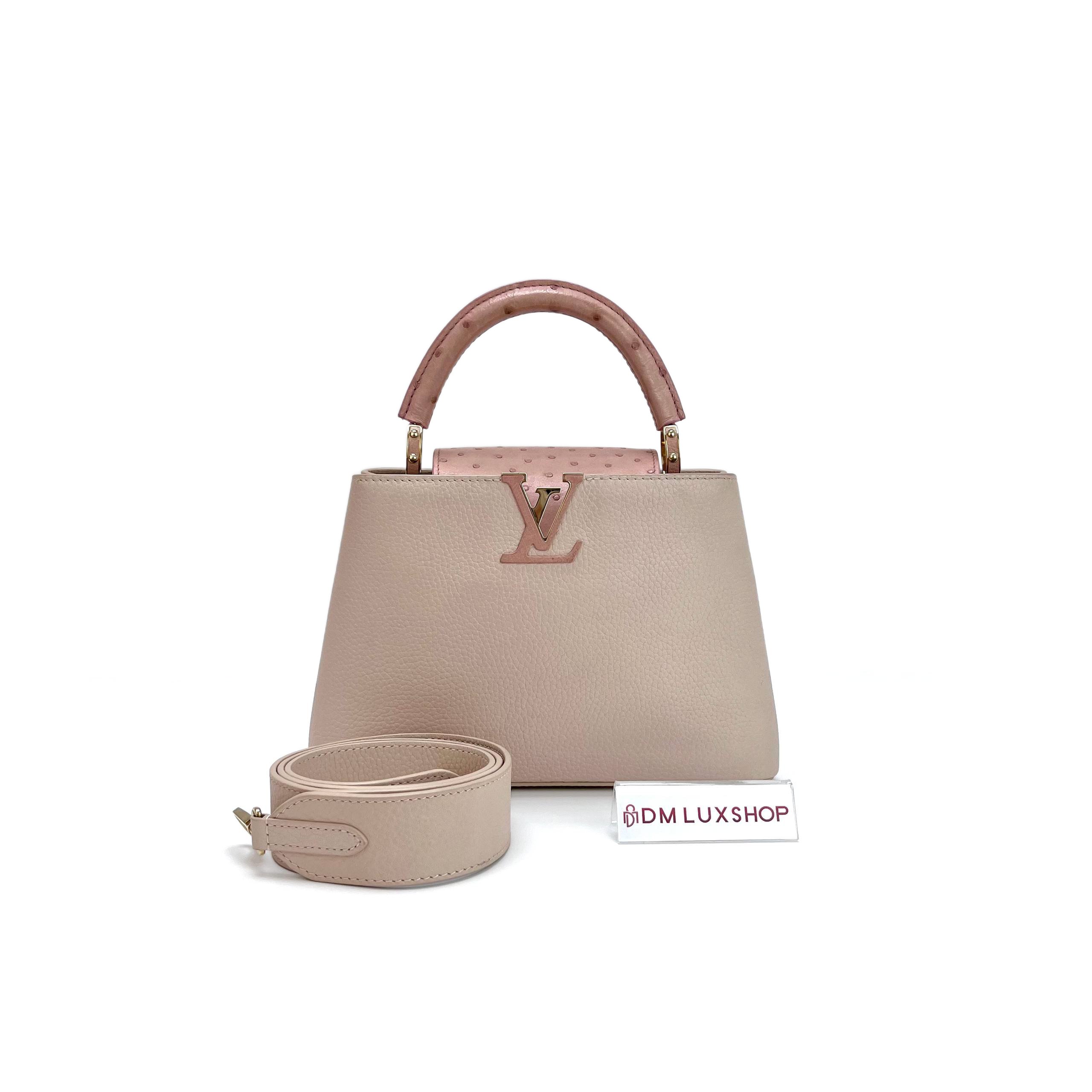 LV Capucines BB Ostrich GHW