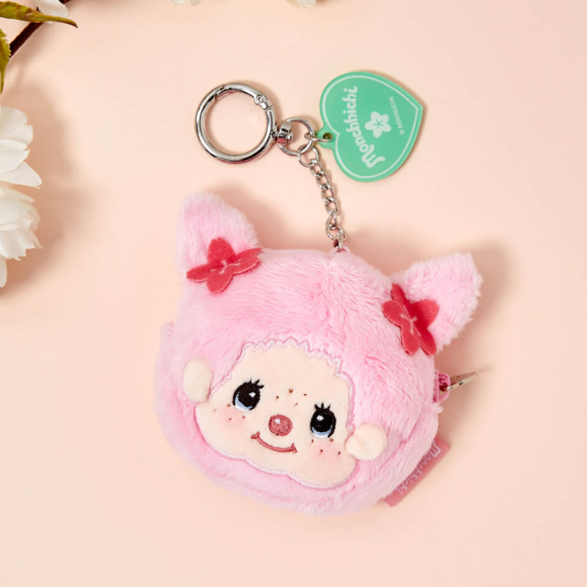 [MONCHHICHI] 櫻花限量版 大頭 Pouch Keyring