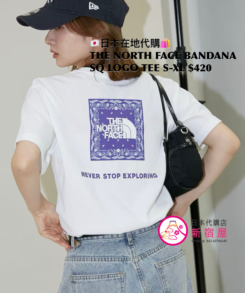 THE NORTH FACE BANDANA SQUARE LOGO T-SHIRT