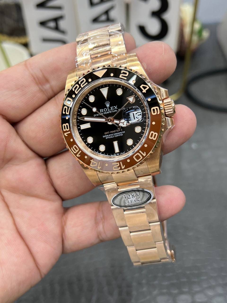 格林尼治全玫瑰金 大闸蟹3285机芯🌟