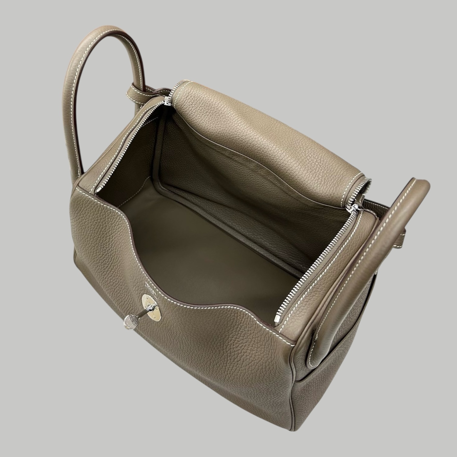 Hermes Lindy 30大象灰銀扣