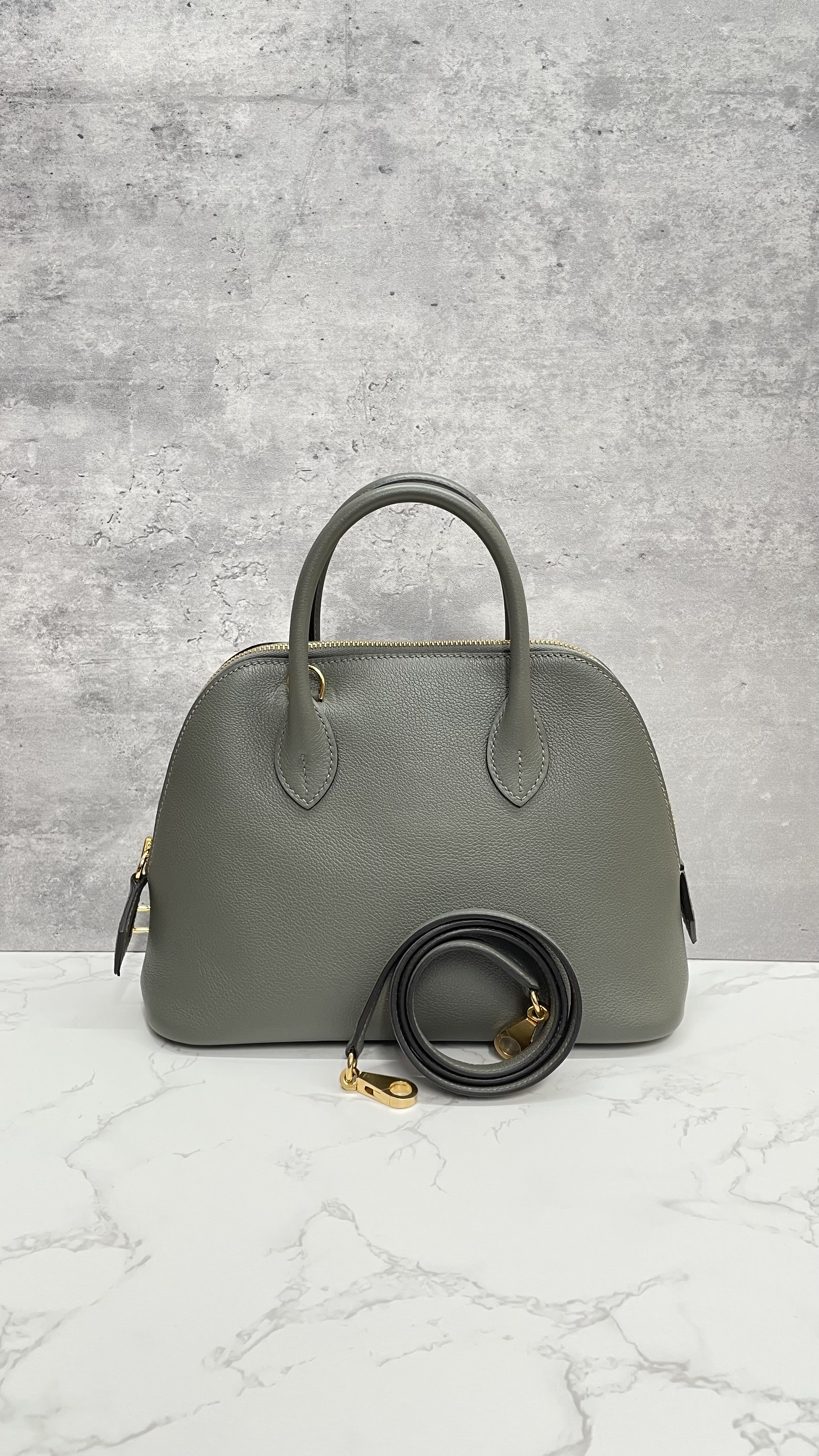 Pre-owned Hermes Bolide Green handle bag