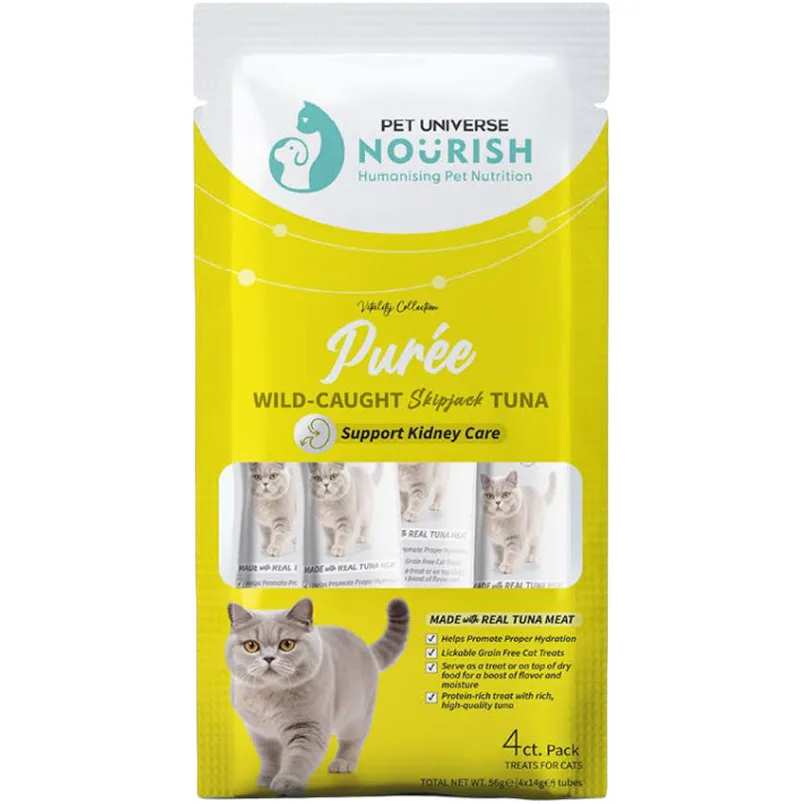 PET UNIVERSE NOURISH - 腎臟配方 貓條(野生吞拿魚) 14gx4條