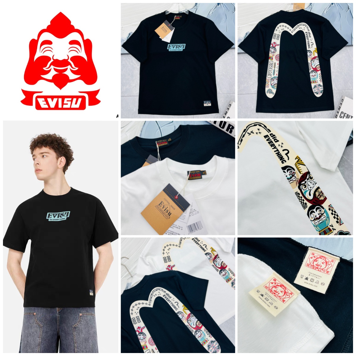 EVISU 達摩大M 印花短袖Tee 