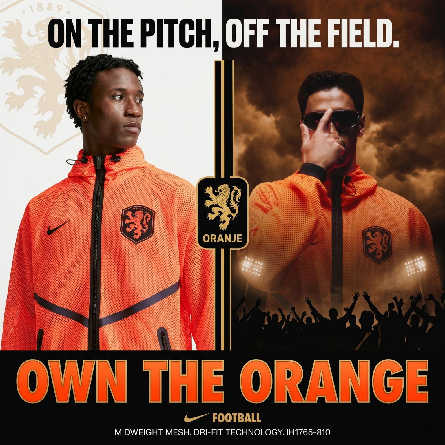 🦁球員同款 Nike Netherlands 荷蘭 2026-28 雙層網眼進場外套 IH1765