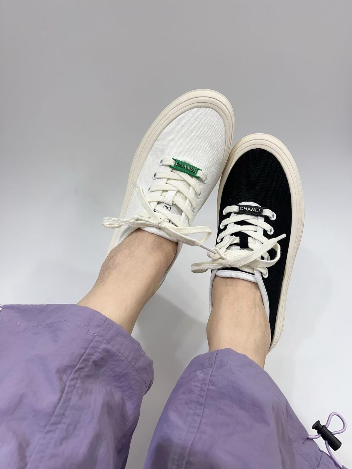 獨家CHANEL 新款帆布鞋餅乾休閒鞋 ，底厚4cm