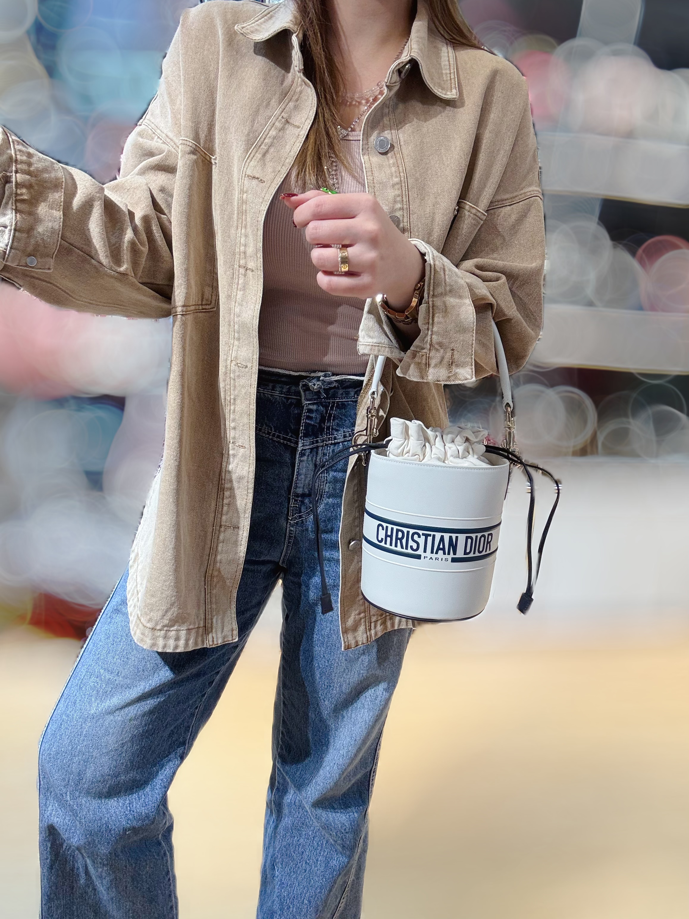 Dior Vibe bucket L white