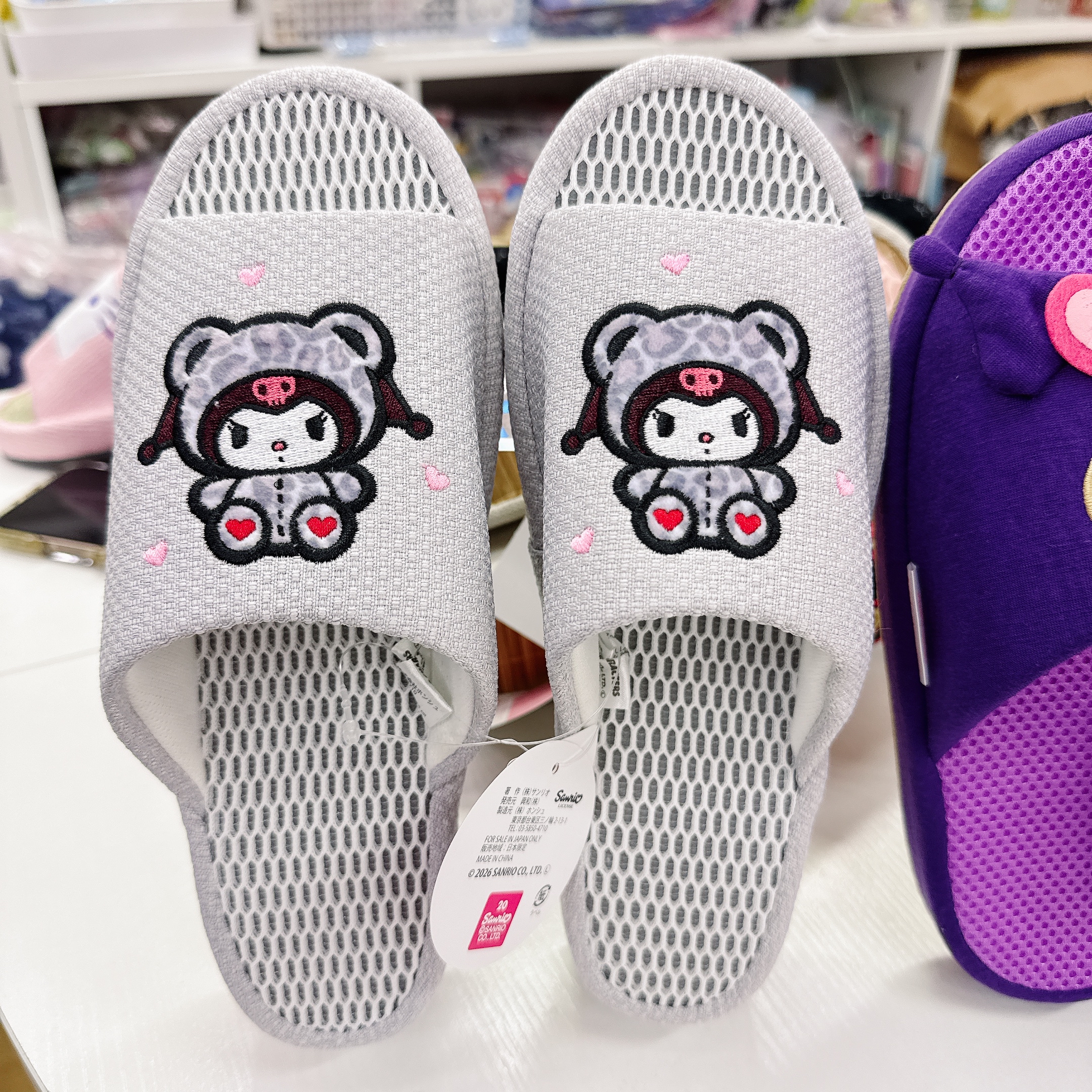 日本直送日本限定Kuromi成人拖鞋23至25 cm 