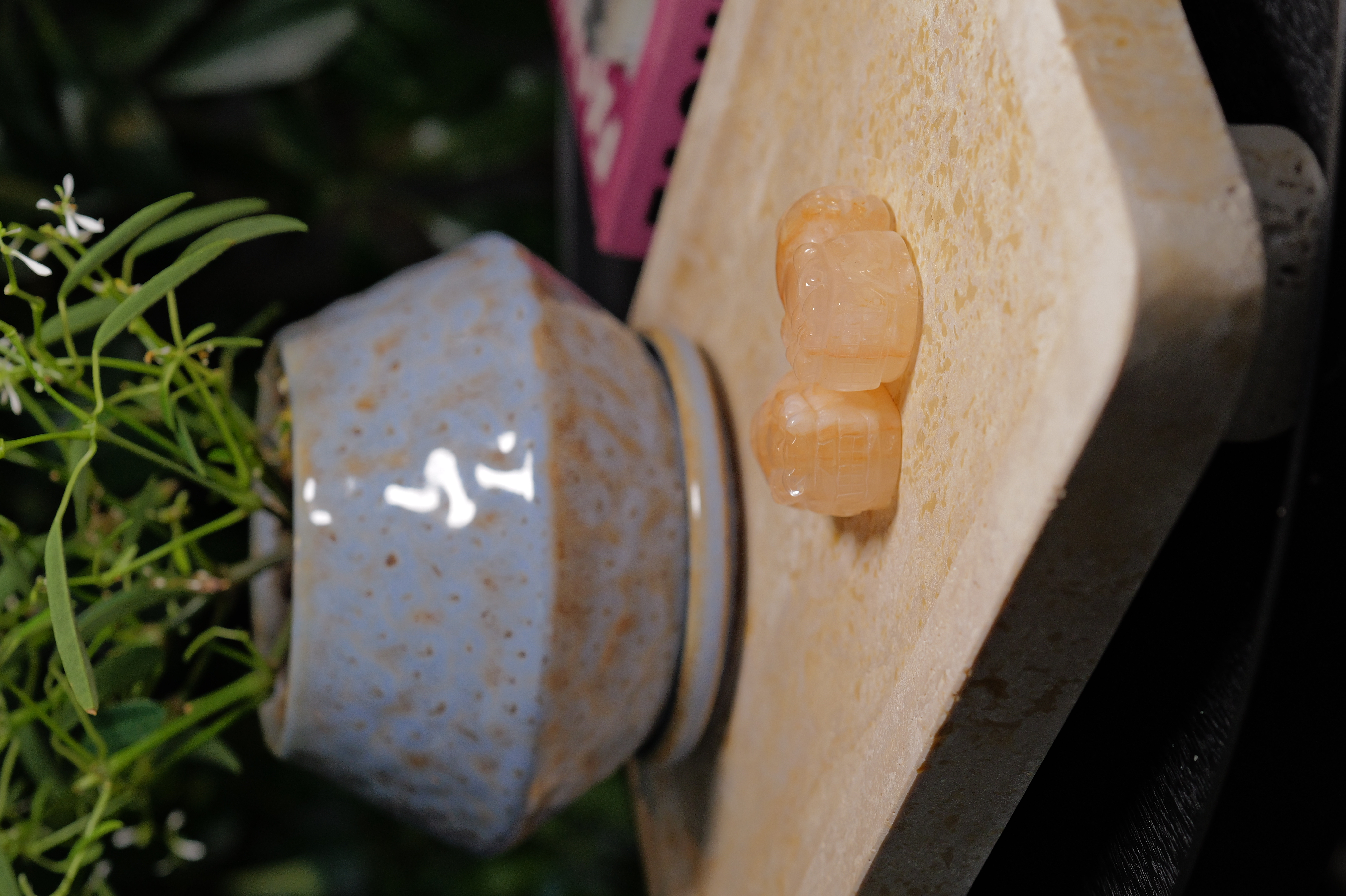 ༒4.4cm+黃膠花金錢貔貅擺件一對༒ PU.10A2CJ2Z88-RA18*A06