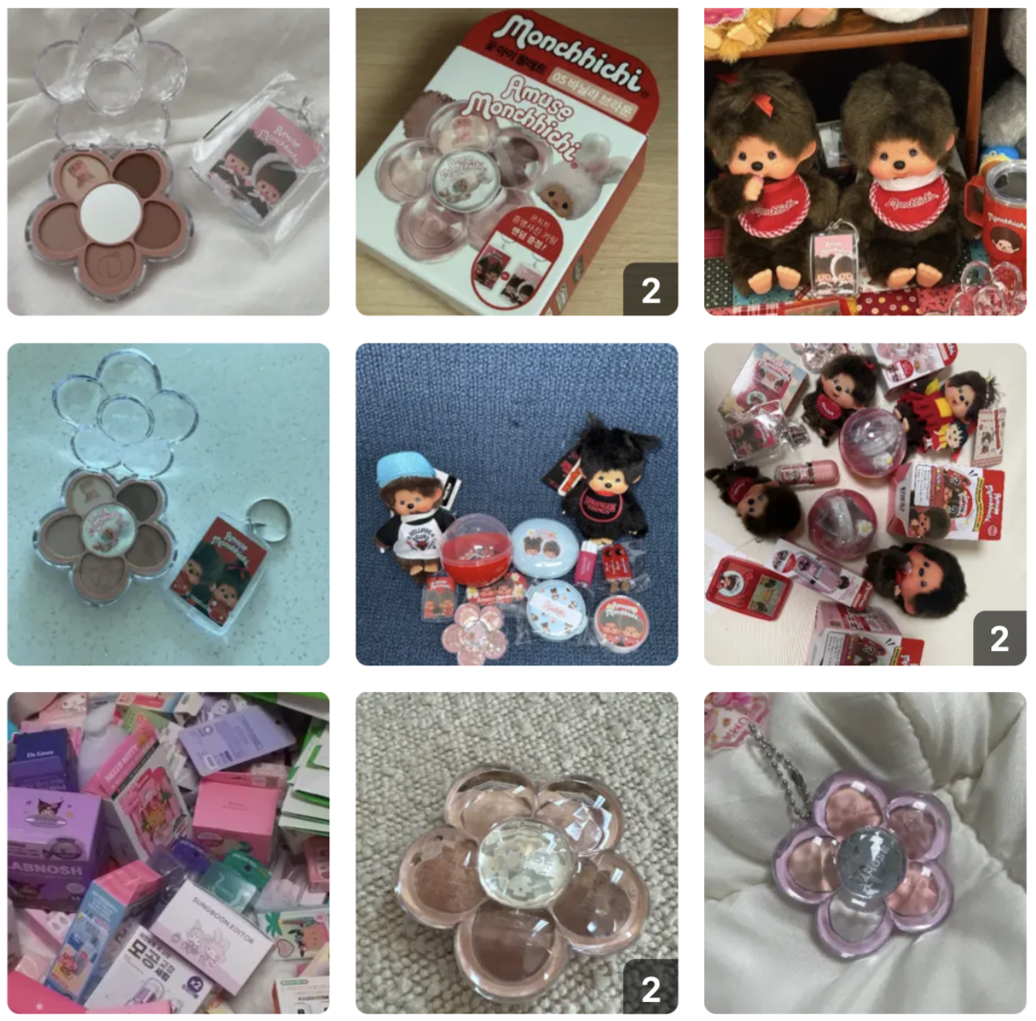 韓國 AMUSE X Monchhichi 花漾 5色 眼影盤｜Flora Eye Palette