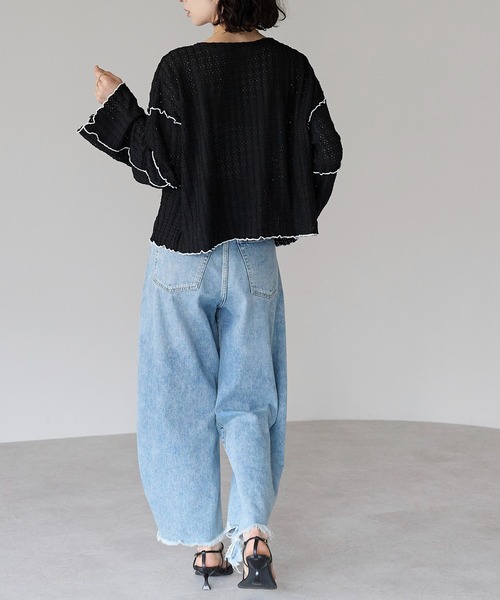 double ribbon 木耳邊外套