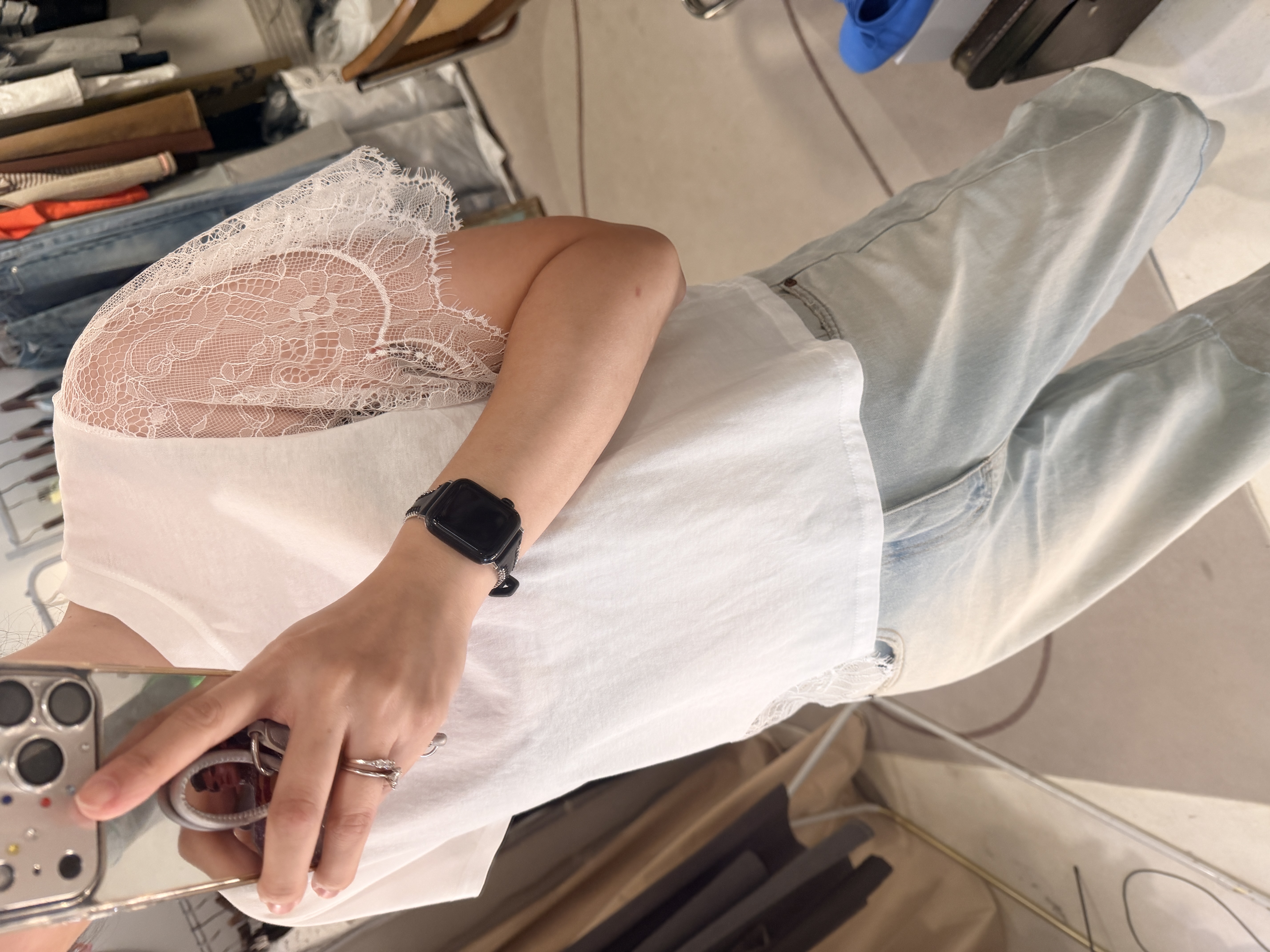 Soft lace tee