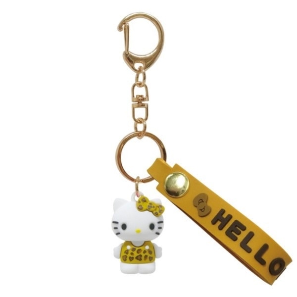 Sanrio kitty 金色豹紋鎖匙扣 KT-MA-HB