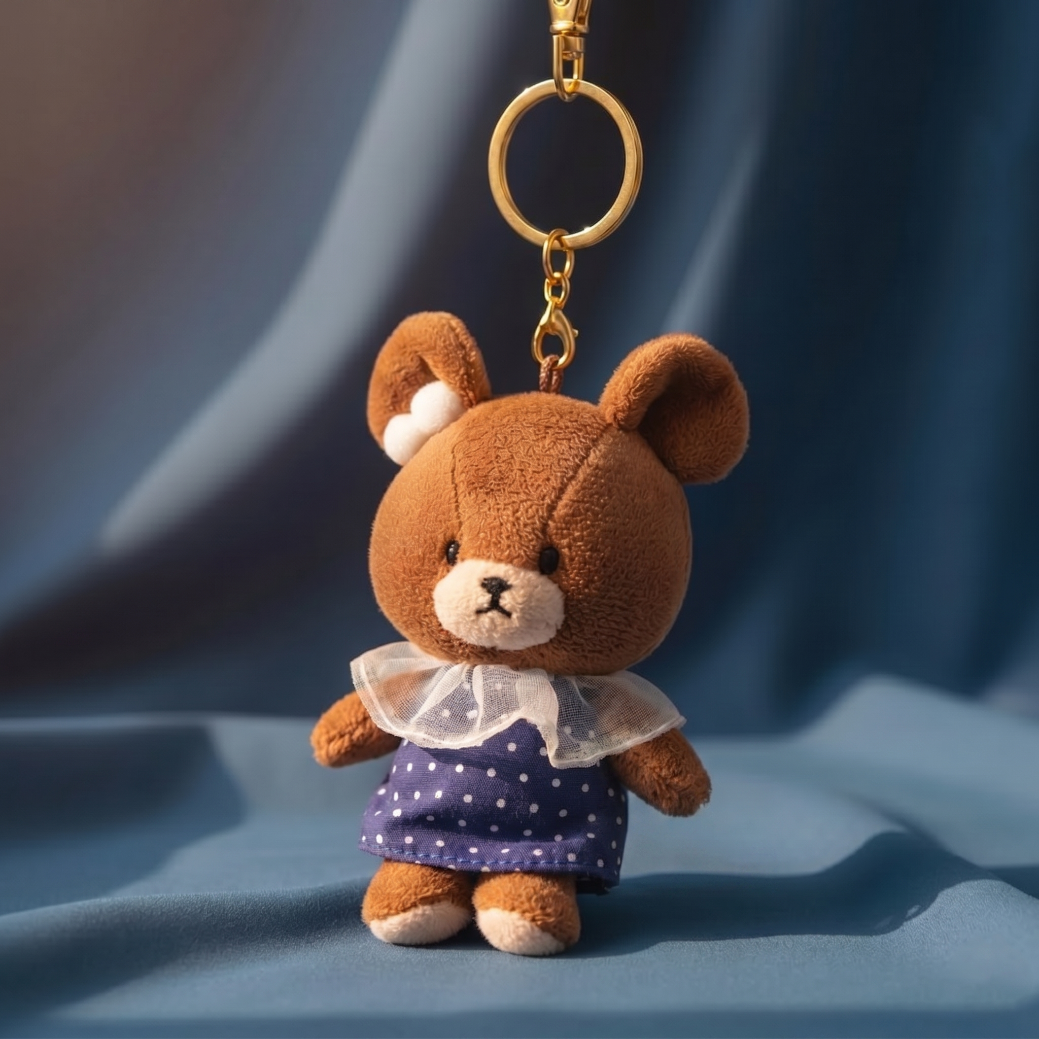 The Bears' School - 公仔掛飾 (Jackie藍白圓點裙子款)