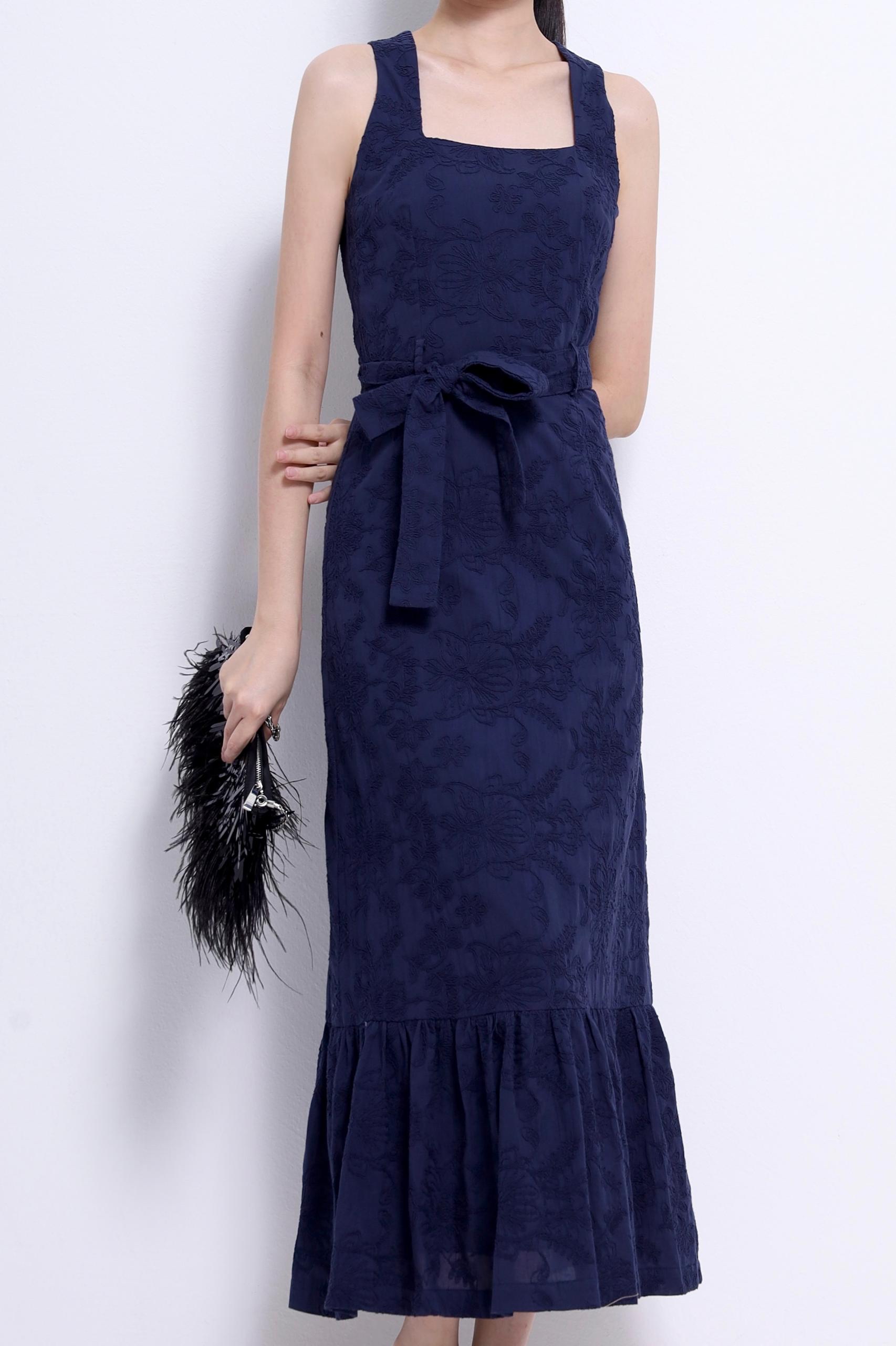 CD2146 Floral Jacquard Mermaid Dress
