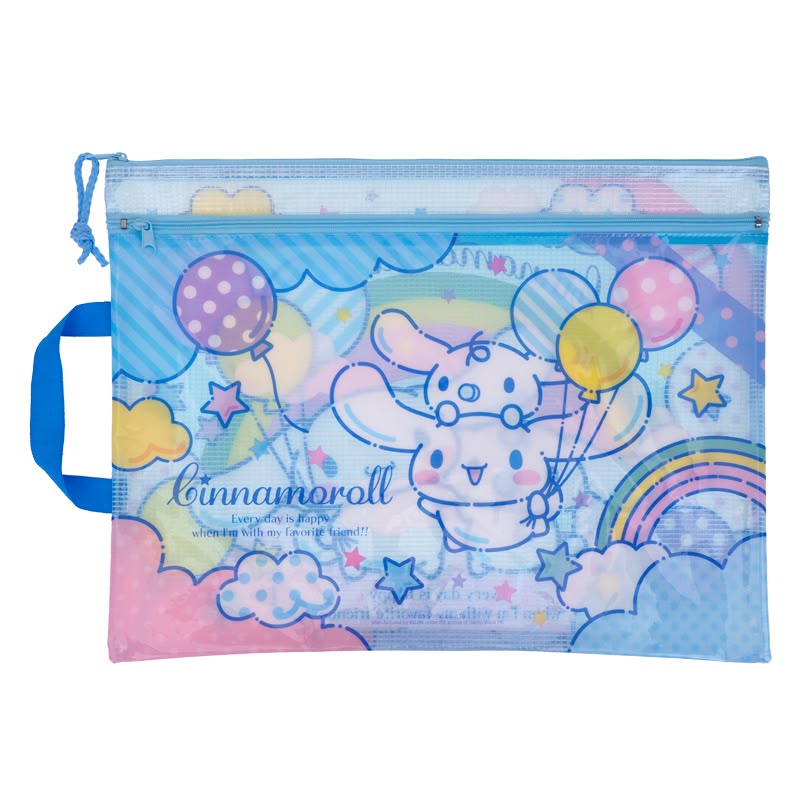 Cinnamoroll F4 PVC Mesh Bag W/ Double Zipper (Large Size) 文件袋 (大)