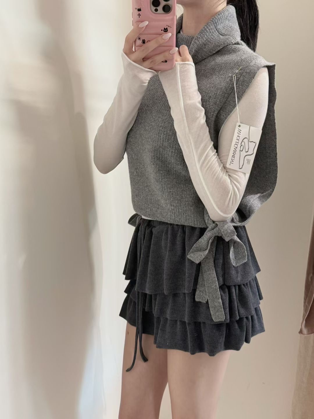 【 Goodbye Winter🍰小個子Pick！高質量層層蛋糕裙褲💭🤍】Mini Cake Skirt(兩色入)