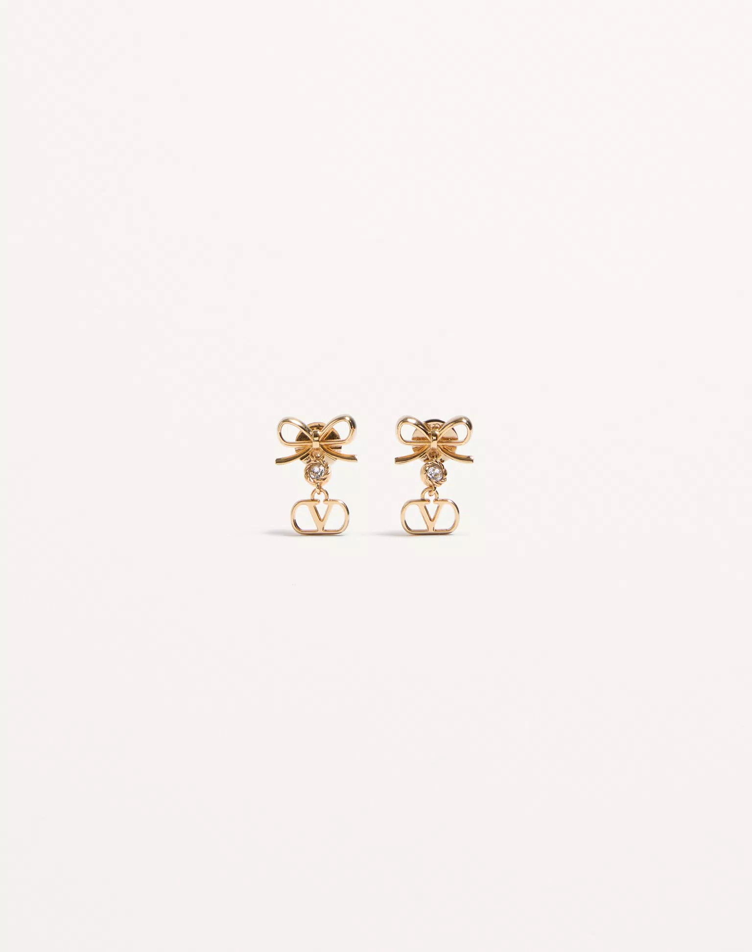 折後✨新款🆕訂貨📮 Valentino 蝴蝶結VLogo Swarovski 閃石 耳環