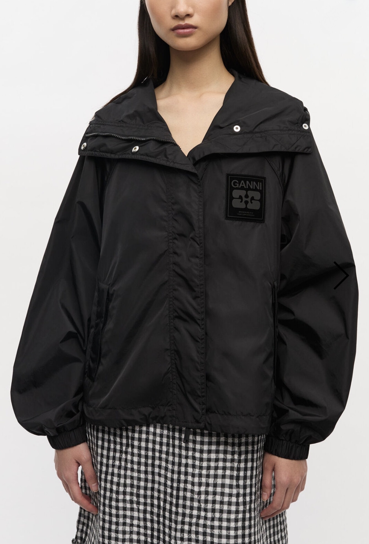 Ganni Black Nylon Jacket