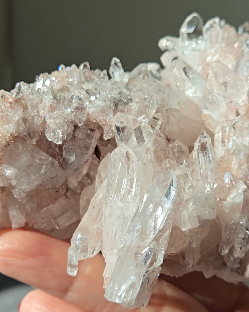Pink Lemurian cluster with double terminations - LQ550