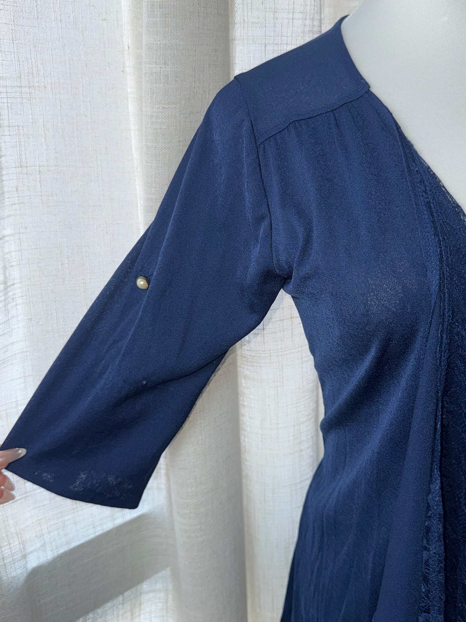 Axes Femme French Chic Embroidered Striped Cardigan