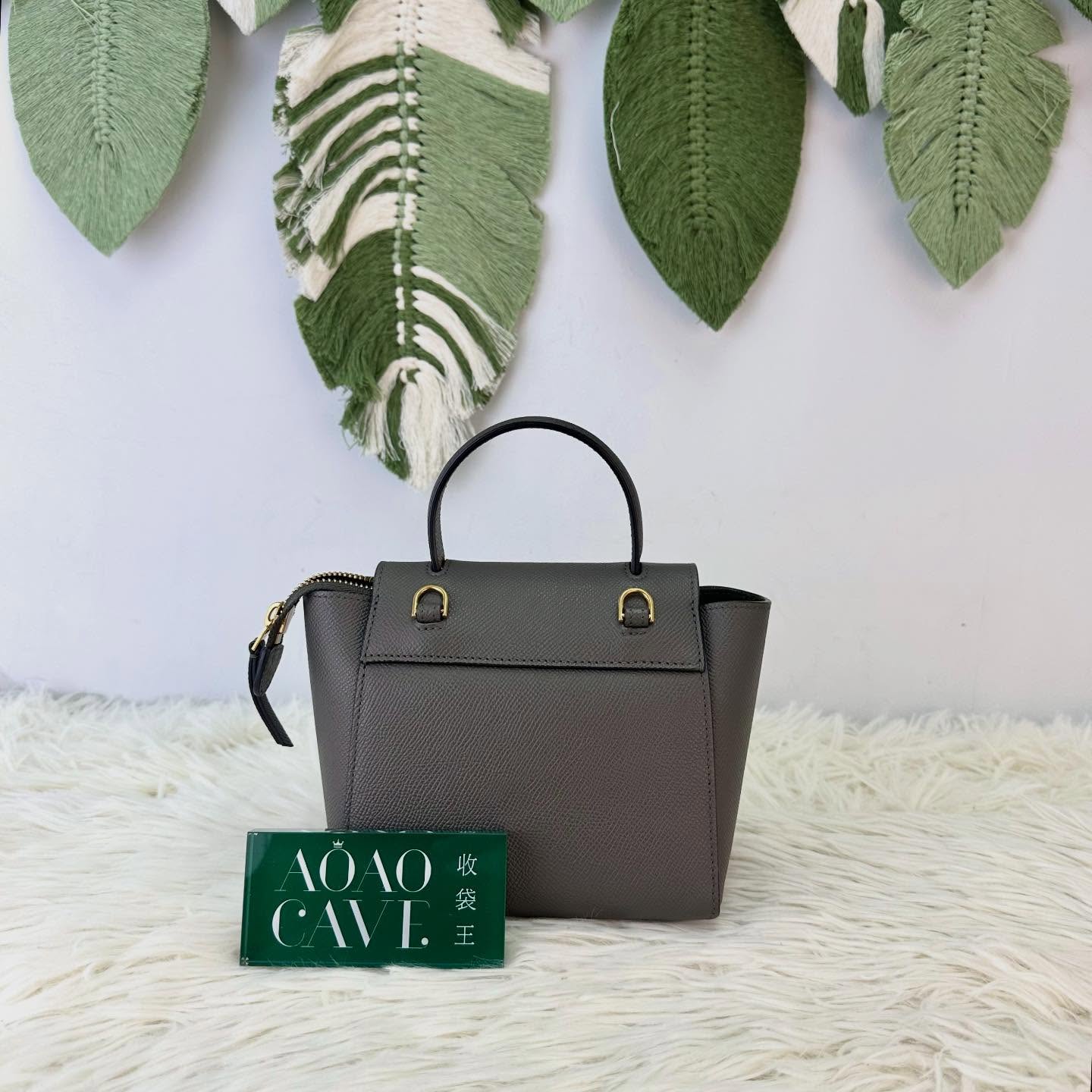 CELINE🤍PRE OWNED Belt Bag Pico Size 灰色鯰魚包🩶