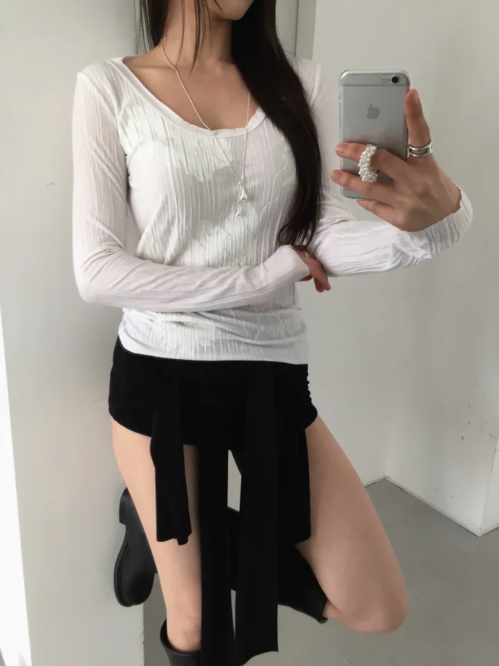 Layered Wrap-Front Micro Shorts