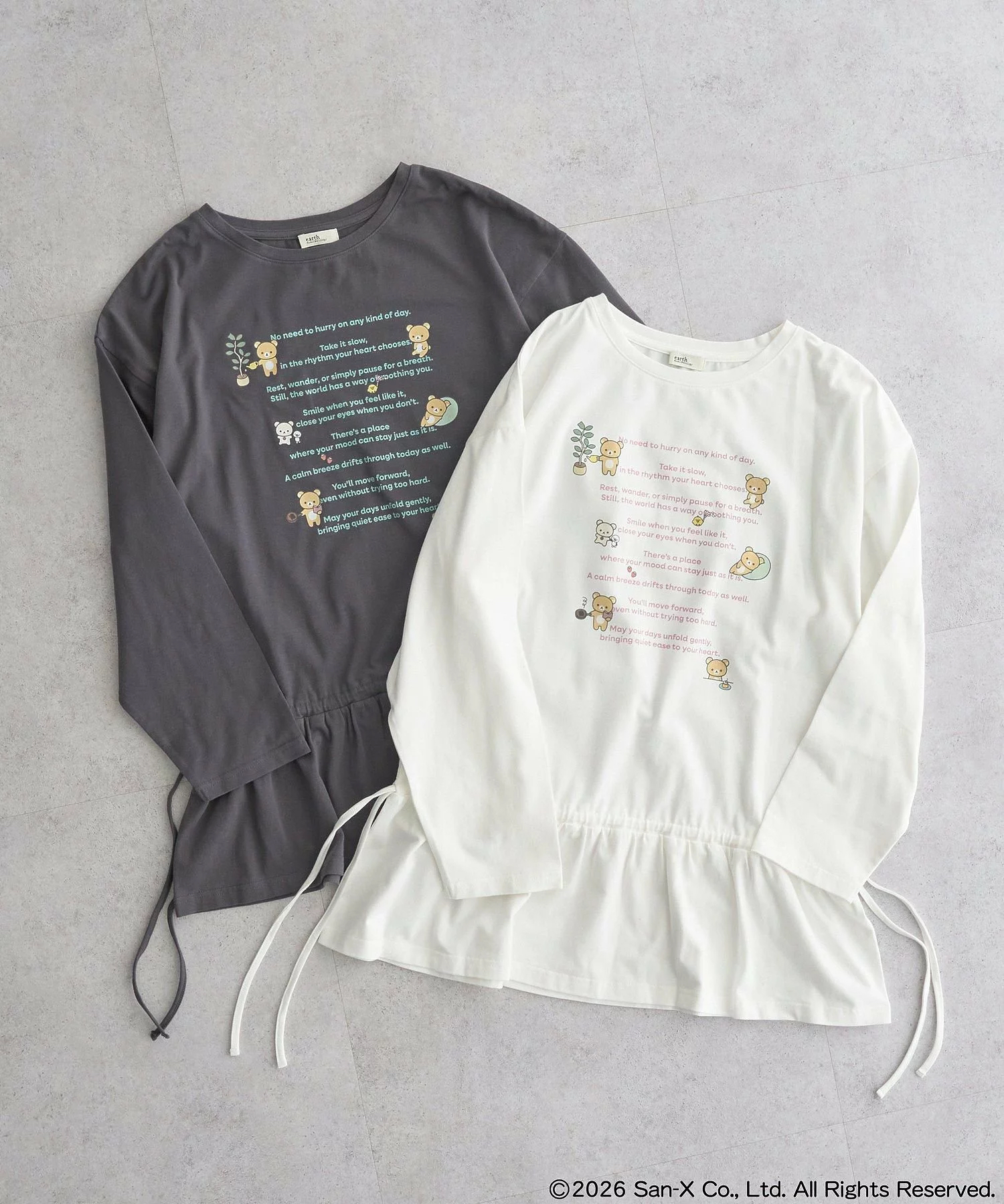 日本預訂📍日本鬆弛熊 × earth music&ecology系列 - 長袖上衣