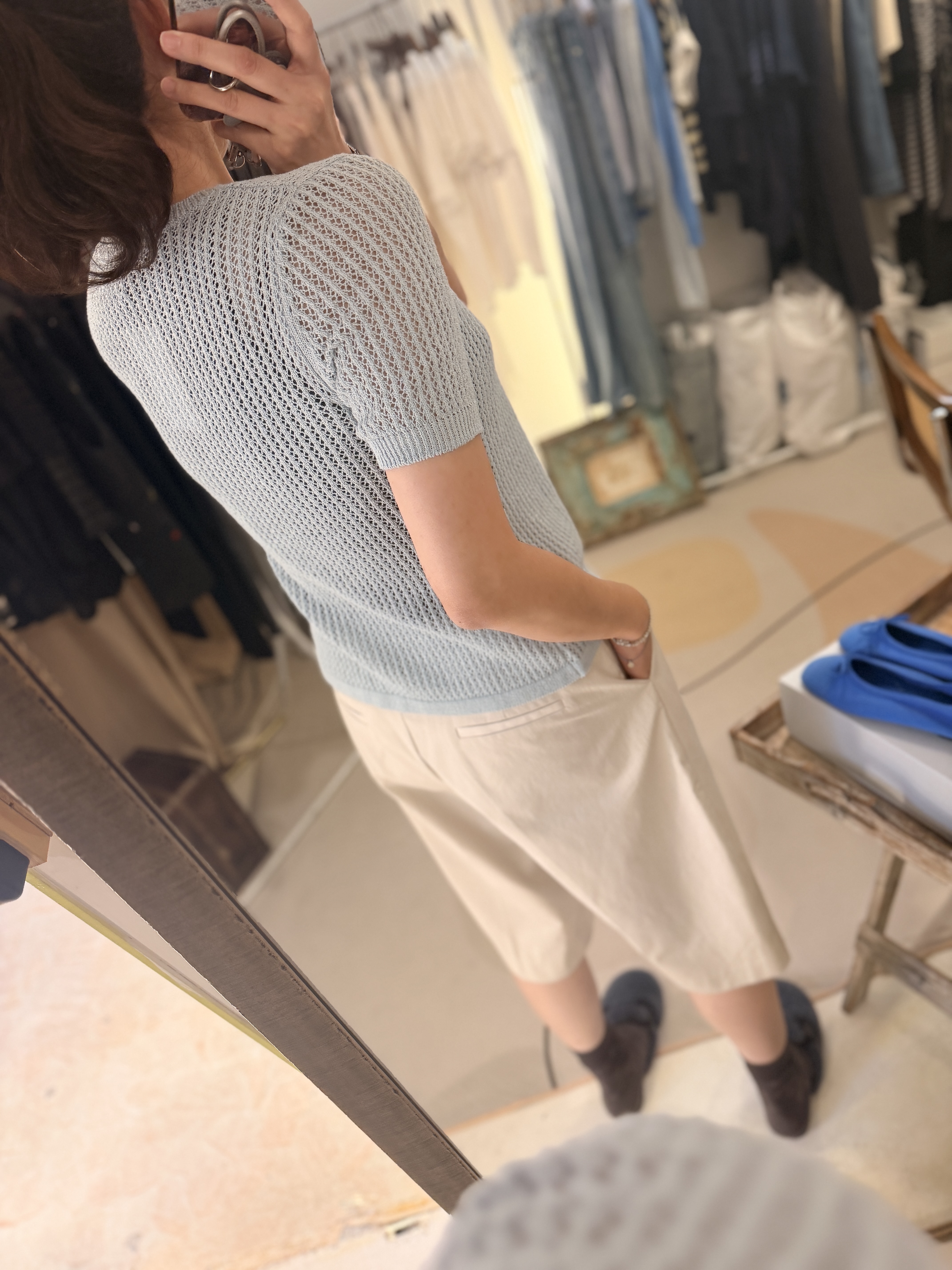 Shorts sleeve cardigan