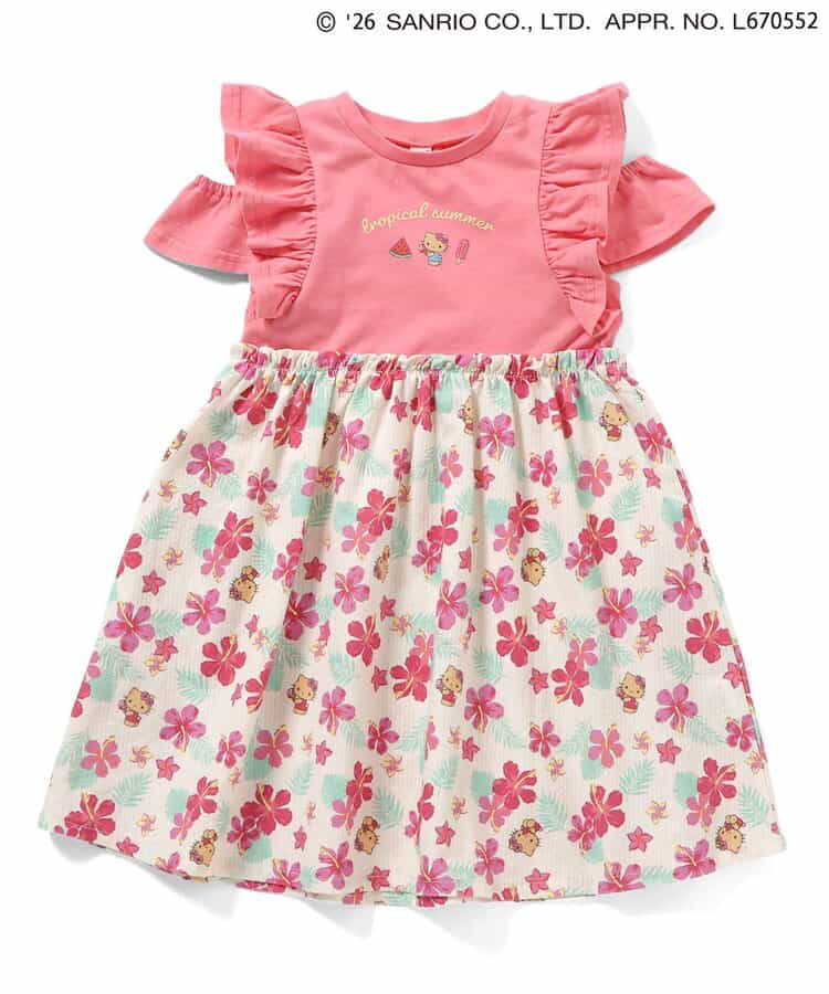 🇯🇵預訂 日本直送🇯🇵Apres les cours x Sanrio系列三色烘烤人物印花花卉滿拼接荷葉邊連身裙