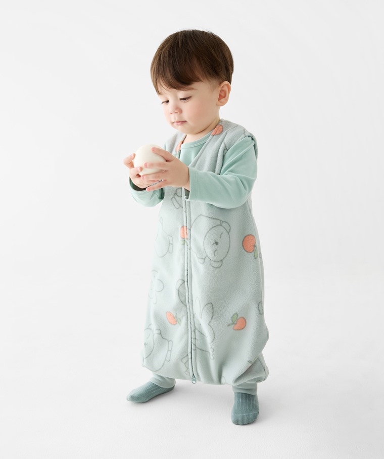 💚代購 台灣直送💚正版授權Miffy系列四色人物滿印Fleece連身防踢背心