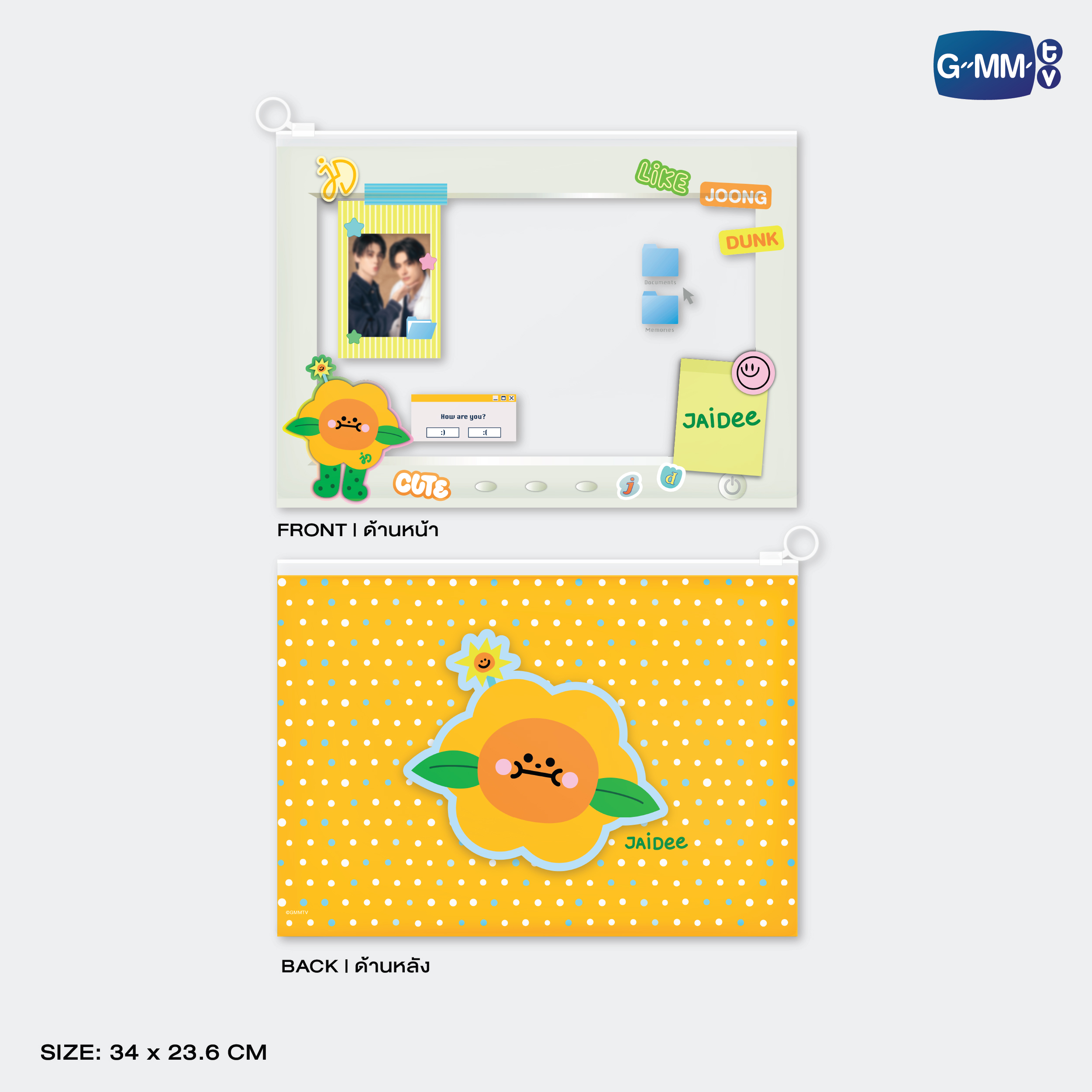 JAIDEE CHARACTER POCKET ZIP FOLDER