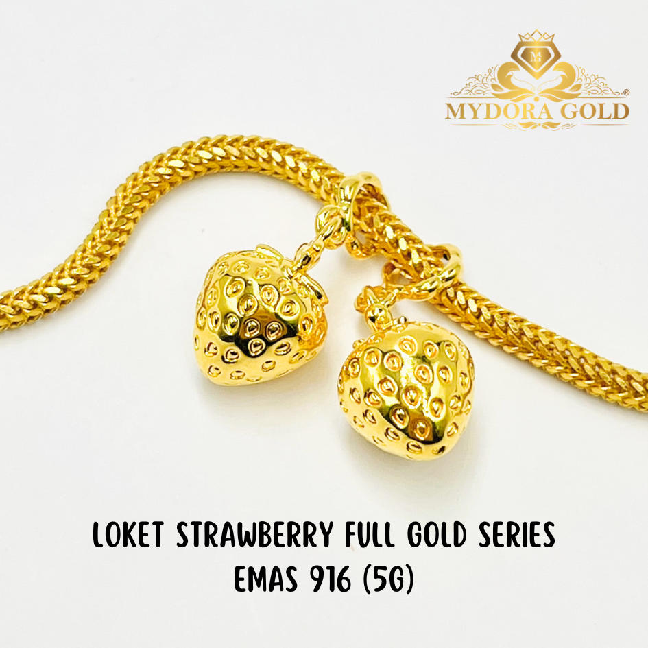 MYDORA Loket Strawberry Full Gold Series (5G) l EMAS 916/22K