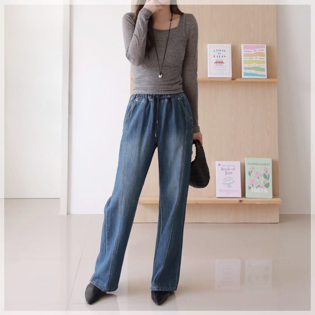 超軟熟牛仔闊褲 