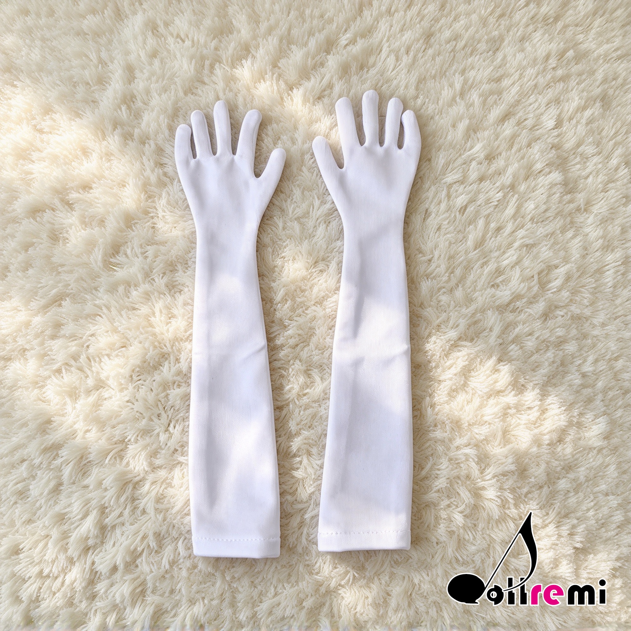 【dollremi】(A0126) 白色及肘手套 White Elbow-length gloves