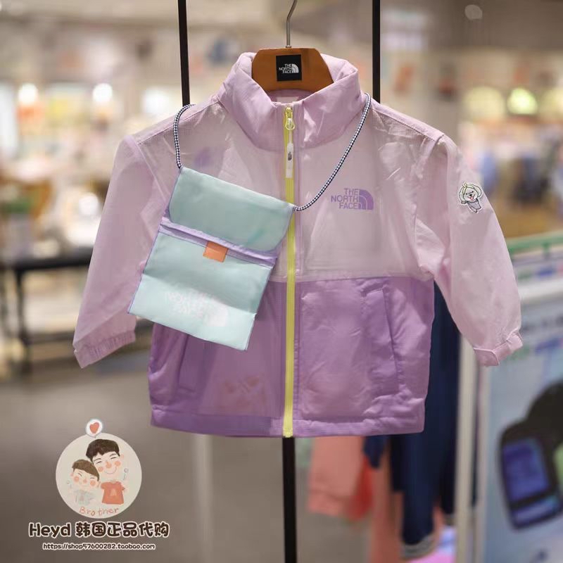 0632 親子❤️TNF夏季連帽薄防曬外套+斜孭袋 兩件套