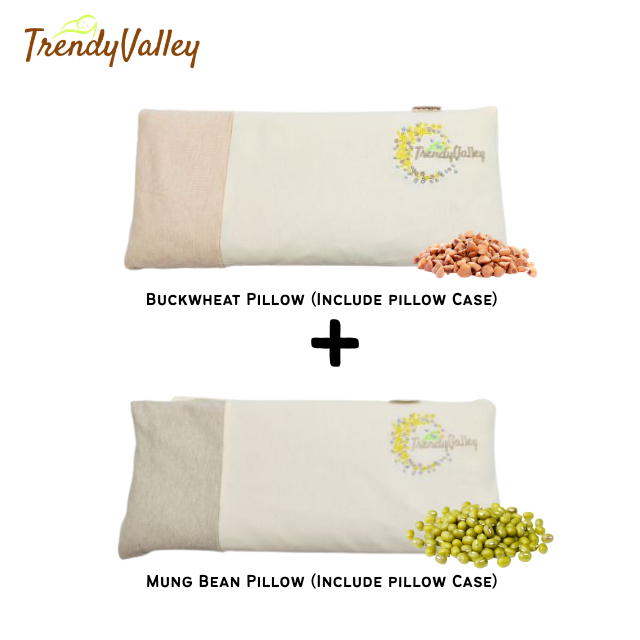 Trendyvalley Organic Baby Buckwheat Pillow & Mung Bean Pillow