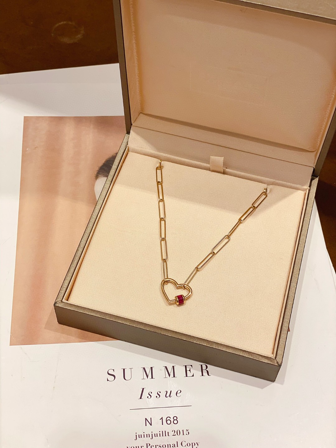 18K 紅寶石金鏈