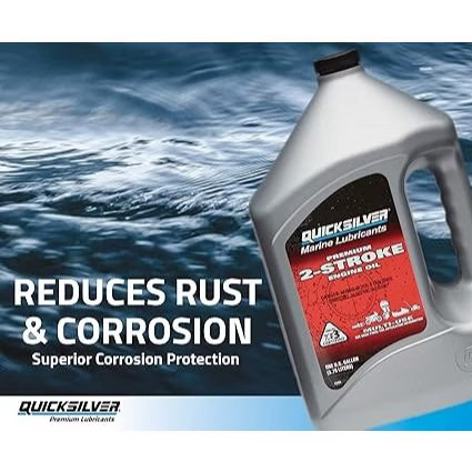 Quicksilver Marine Lubricants Outboard Premium 2-Stroke Lubricant 2T Oil TCW-3 473mL（Made In USA)