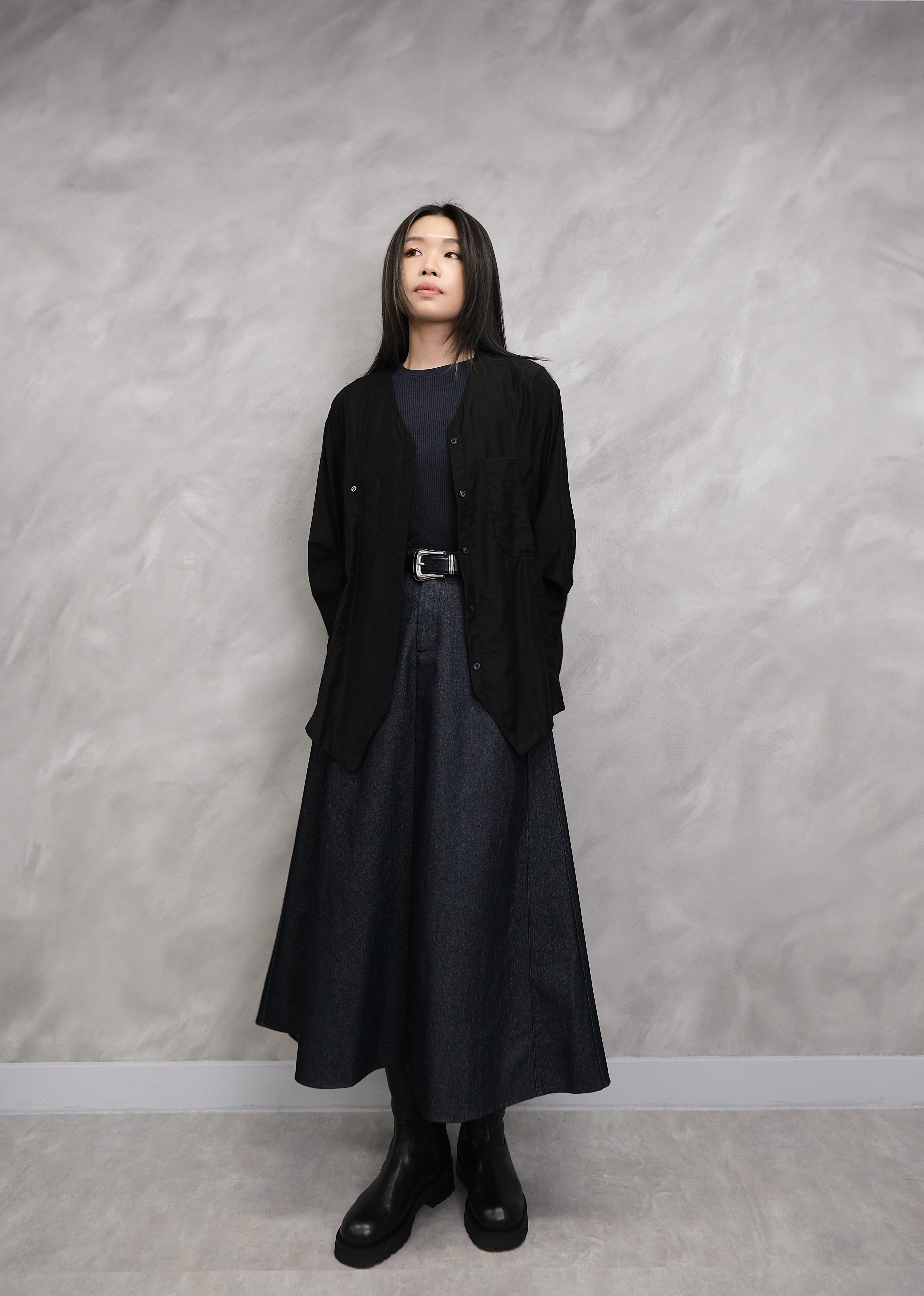 Organza v-neck shirt #sh28